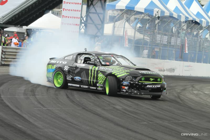 Vaughn Gittin Jr's Ford Mustang has been a balanced pairing of reliability and horsepower over the past decade of Formula Drift competition