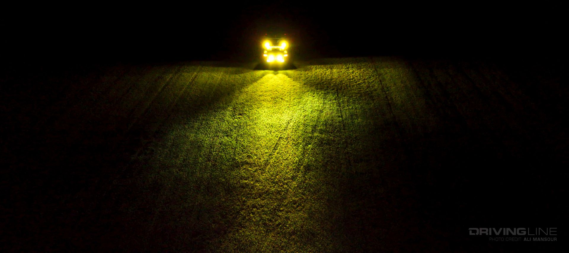 Beam pattern Jeep Wrangler GG Lighting Amber LED CB60 lights