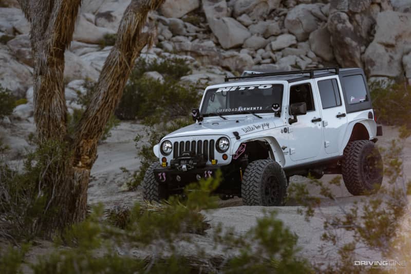 Modified JKU Wrangler in Desert