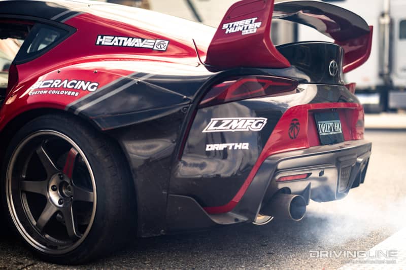 rear driver side of Adam LZ's 4-rotor swapped Toyota Supra