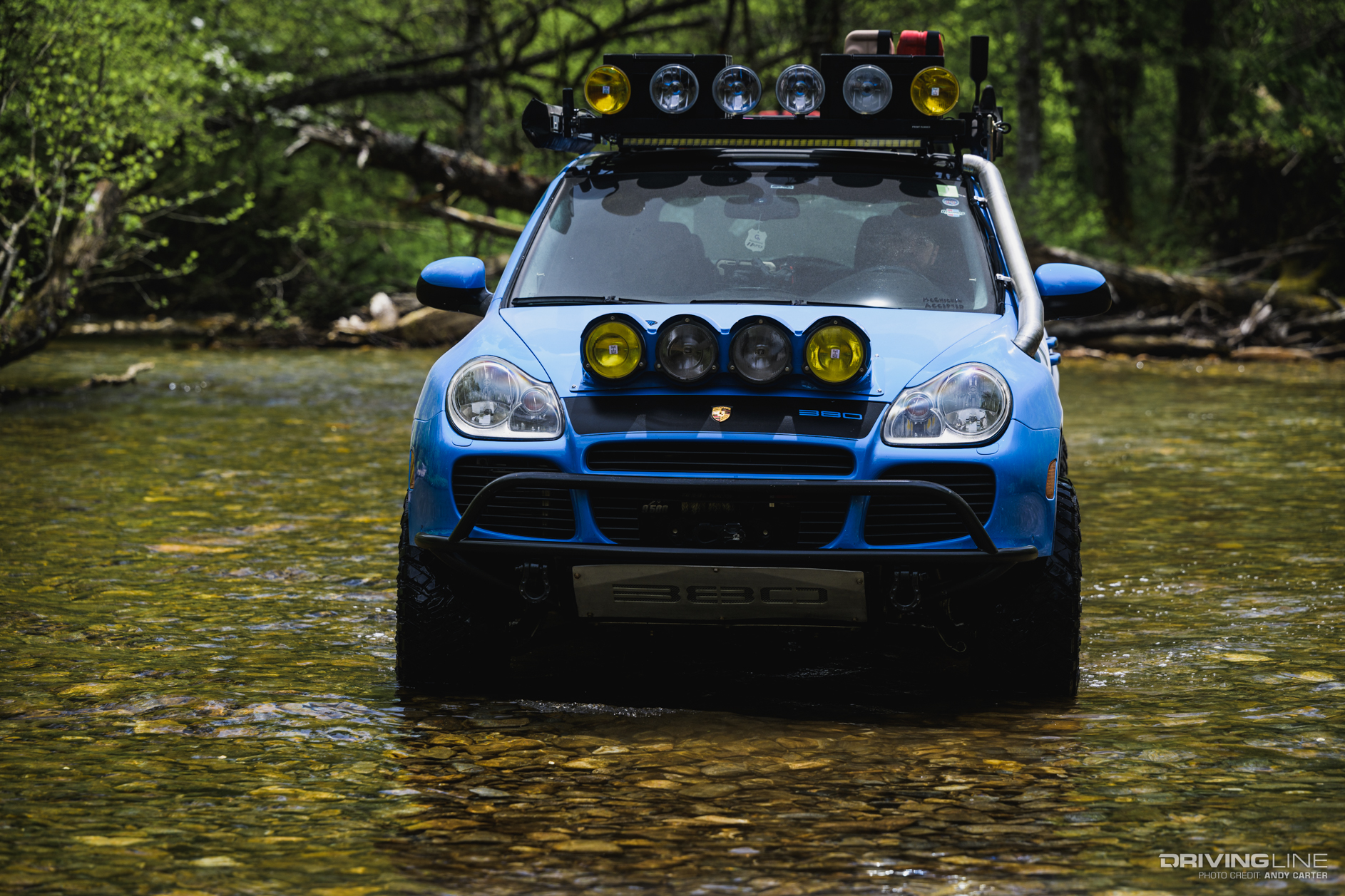 Off-Road Cayenne in Water