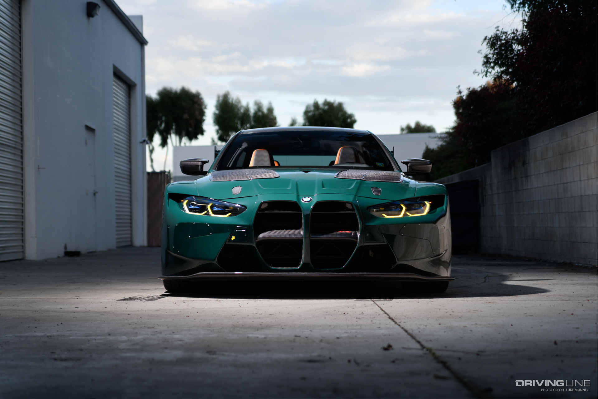 Front end of BMW M4 GT3 car owned by JT Hunt
