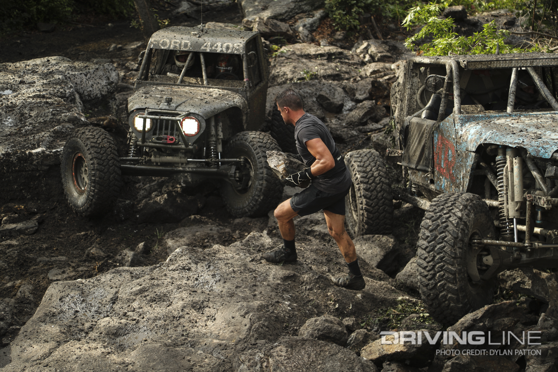 Eric Miller a previous King of Hammers Champion helped winch all day for his fellow racers.