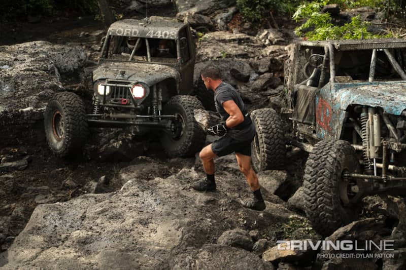 Eric Miller a previous King of Hammers Champion helped winch all day for his fellow racers.