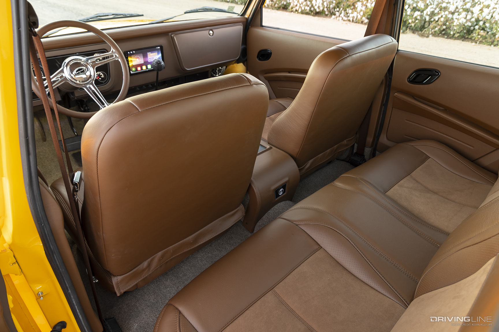 Interior of Bob Ward Jr. & Kelly Ward’s 1967 Chevy C10 Crew Cab