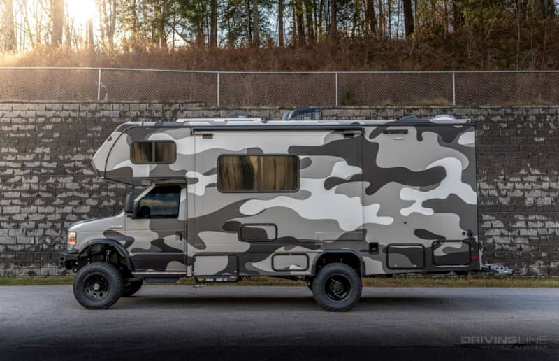 2025 Forest River Sunseeker RV 4x4 camo wrap steveo podcast studio