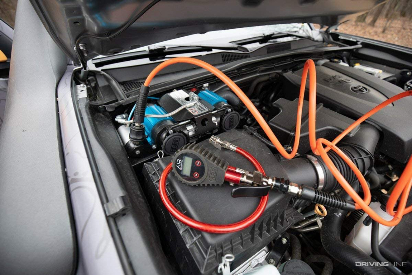 On-board air compressor