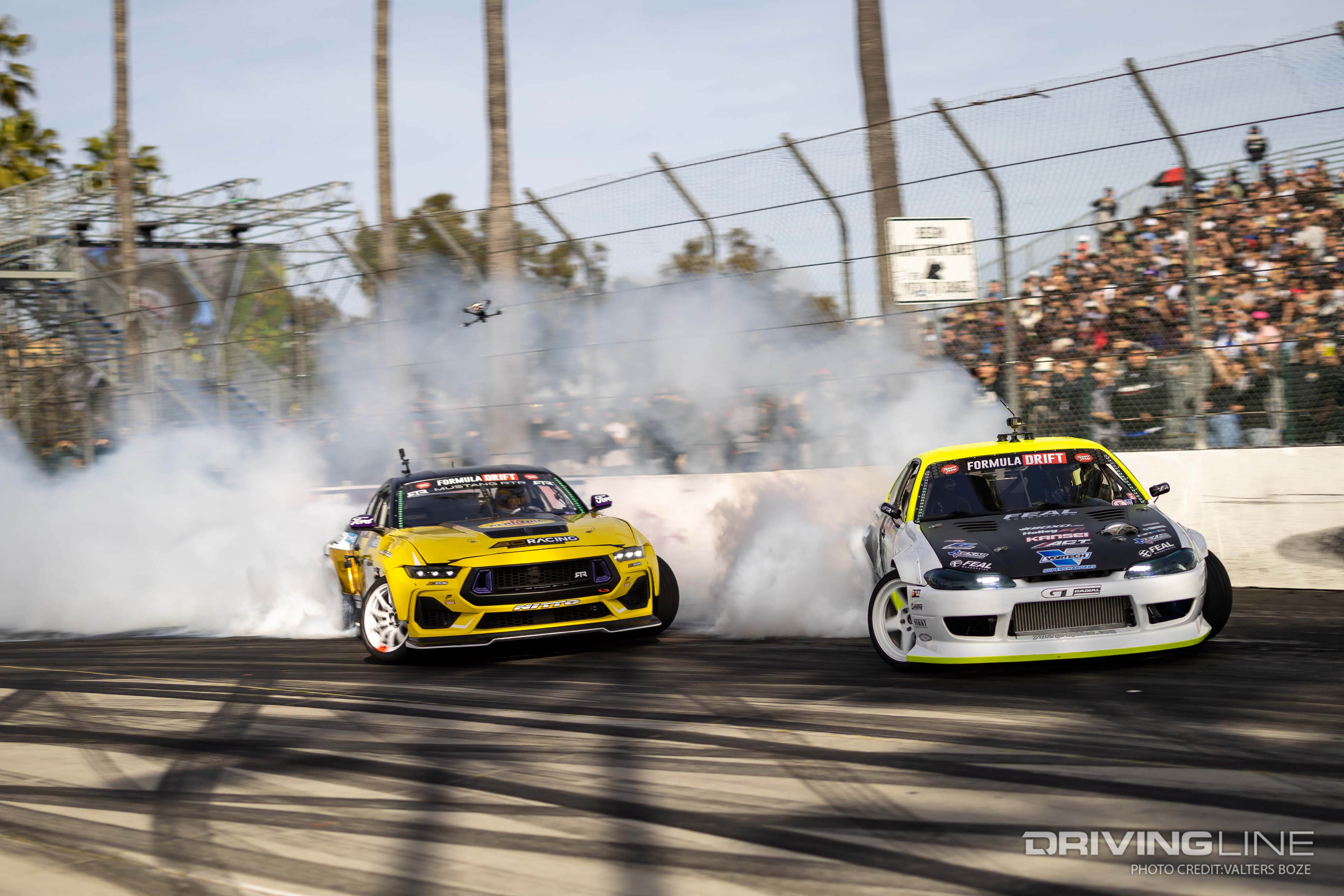 Chelsea DeNofa vs Simen Olsen Tandem Drifting at 2023 Formula Drift Long Beach