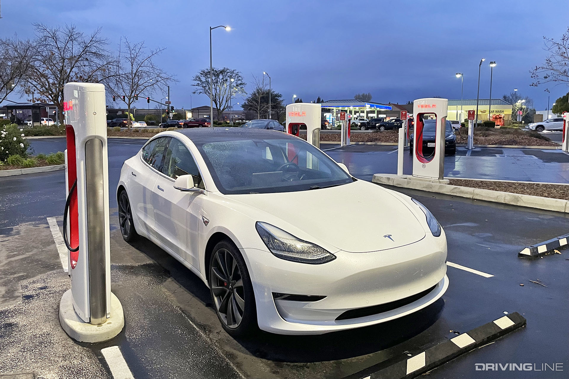 Tesla Model 3 Performance at Supercharger
