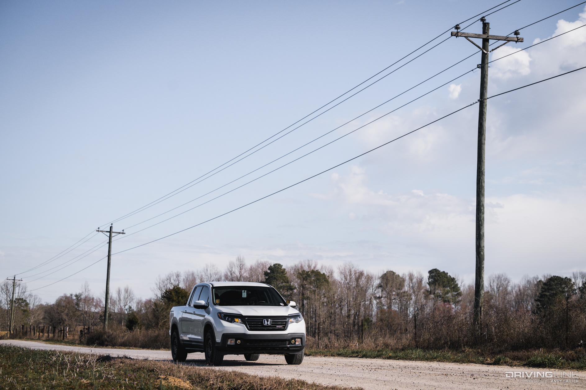 Honda Ridgeline on Gravel Road