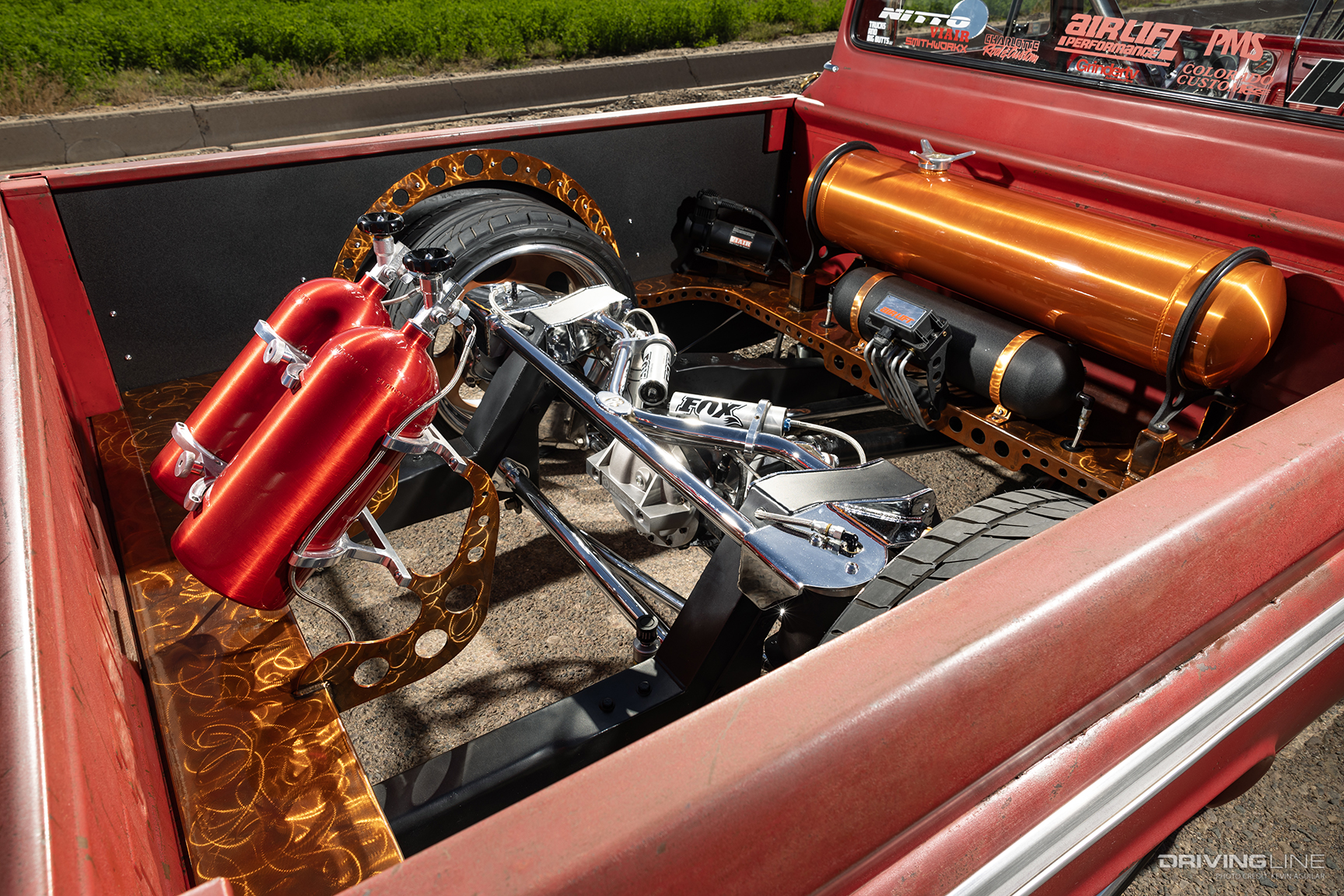 Rear suspension of Dave Schneider's '65 Chevy C10