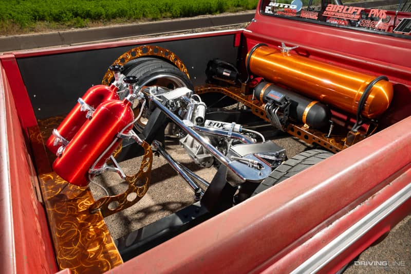 Rear suspension of Dave Schneider's '65 Chevy C10