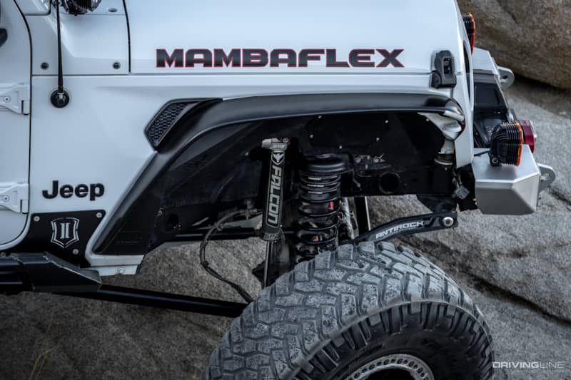 MambaFlex Jeep Wrangler on Rocks