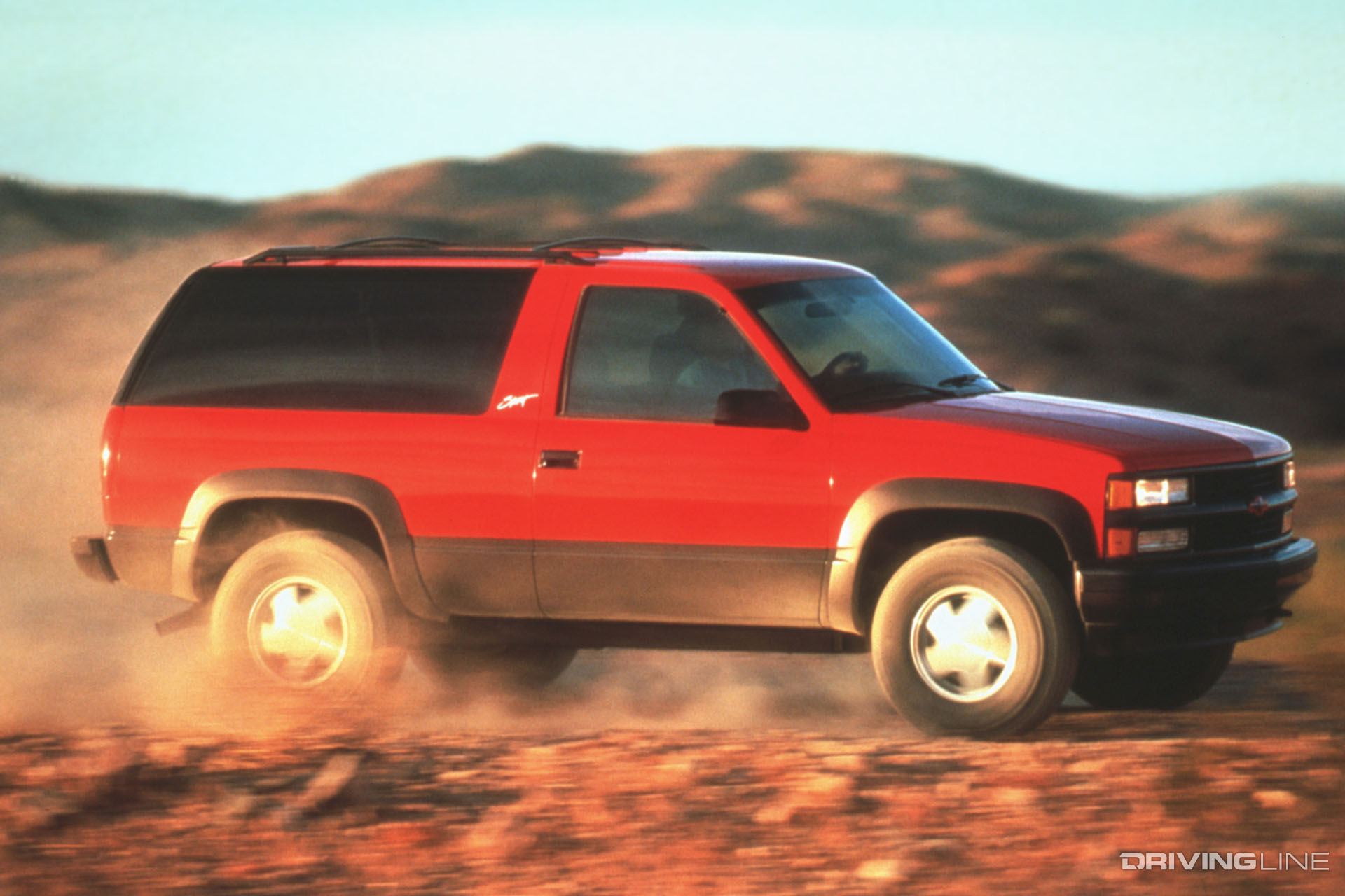 Chevy Tahoe Two-Door on Dirt trail