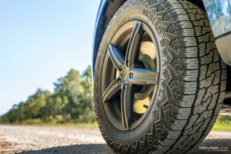Nitto Nomad Grappler A/T Ford Maverick tire profile