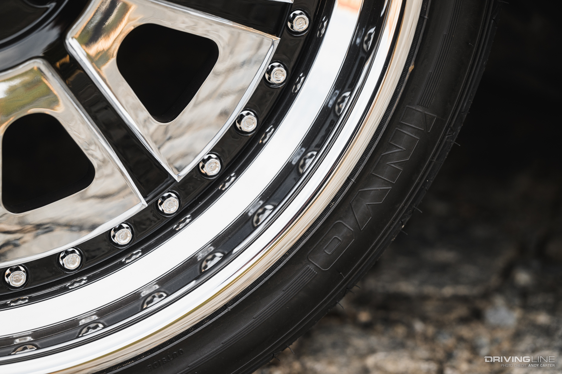 Nitto Invo Logo on Forgiato wheel