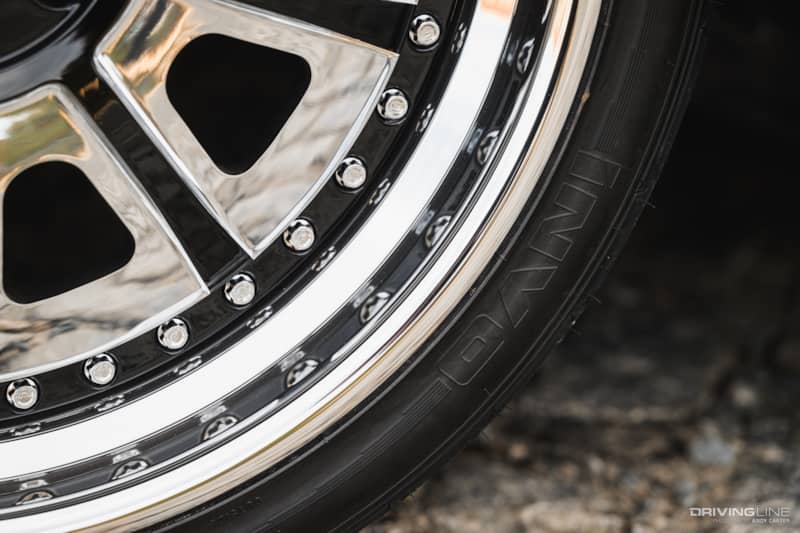 Nitto Invo Logo on Forgiato wheel