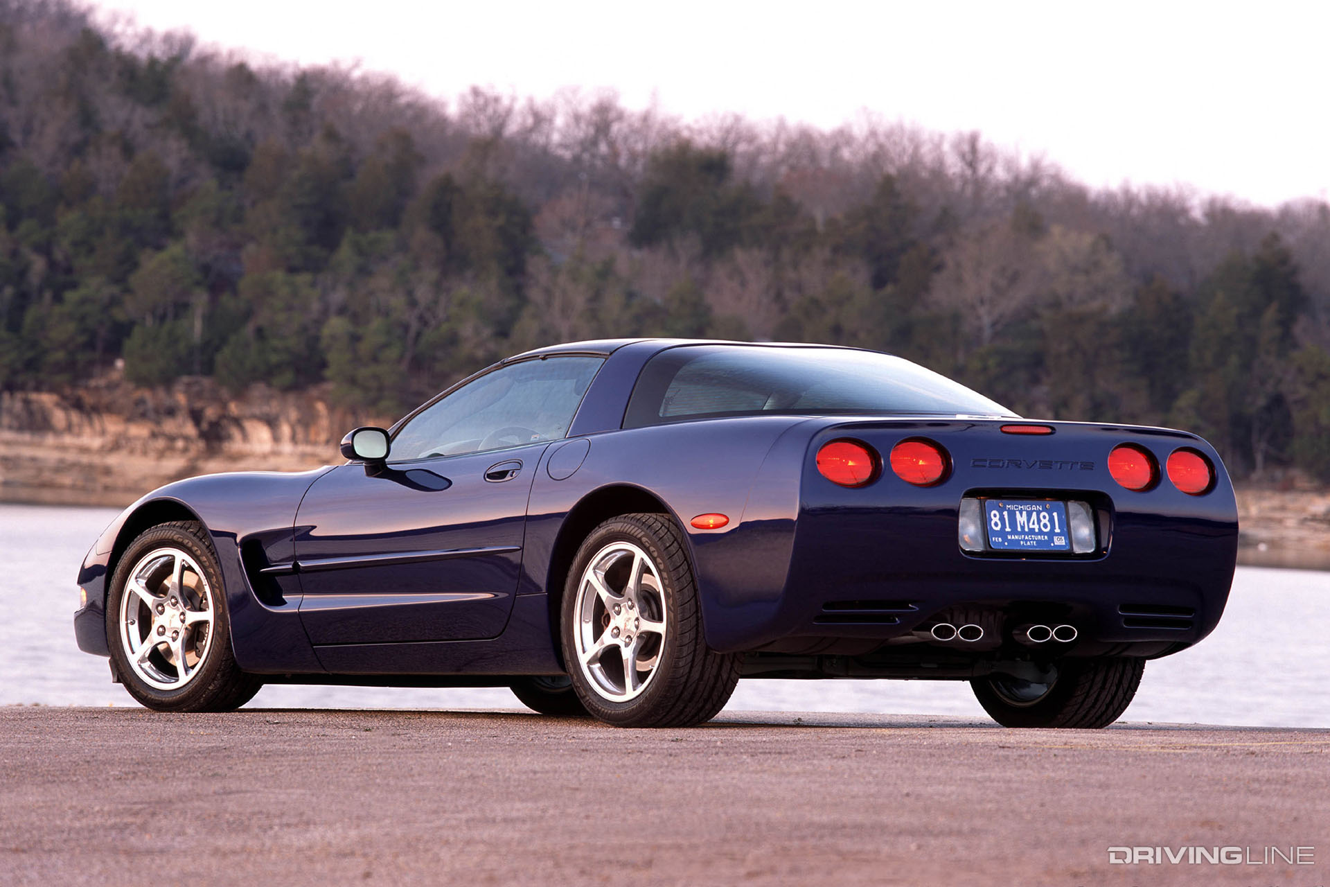 C5 Corvette Rear View Blue
