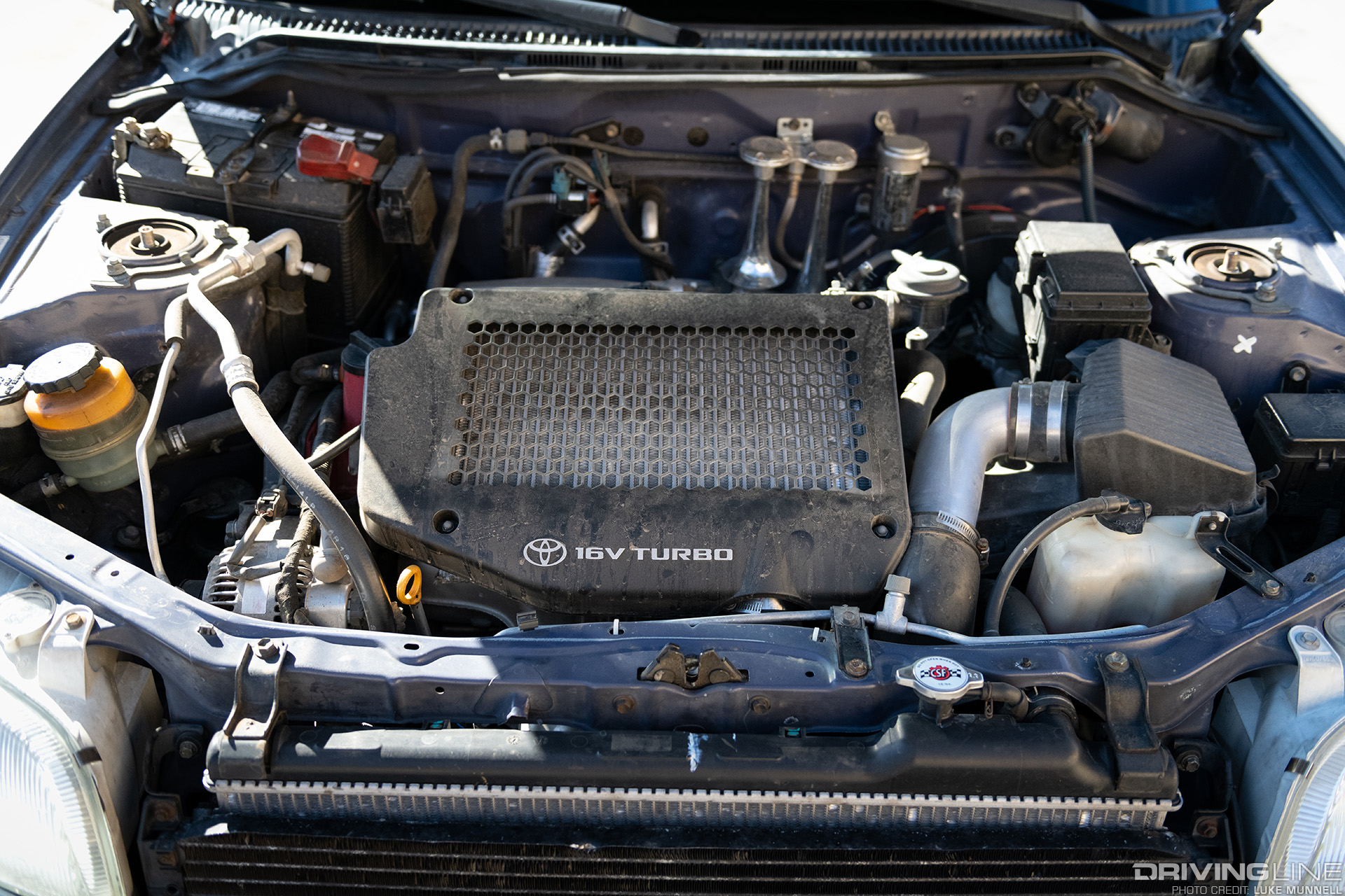 Toyota 3SGTE engine swapped RAV4 engine bay detail
