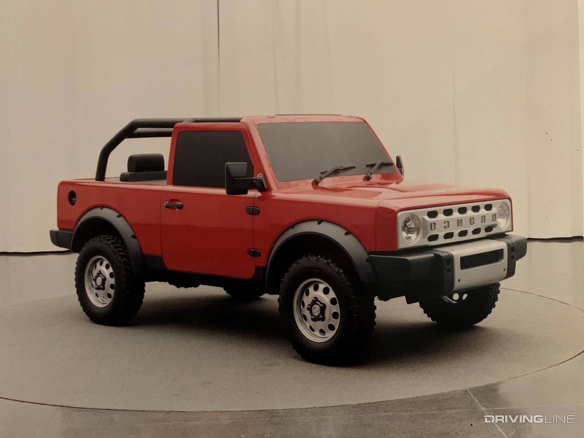 Ford Bronco U260 Concept front 3/4 in red