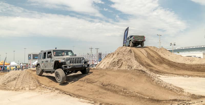 Jeep Beach Daytona Speedway Jeep obstacle course Jeep Wrangler Rubicon 392