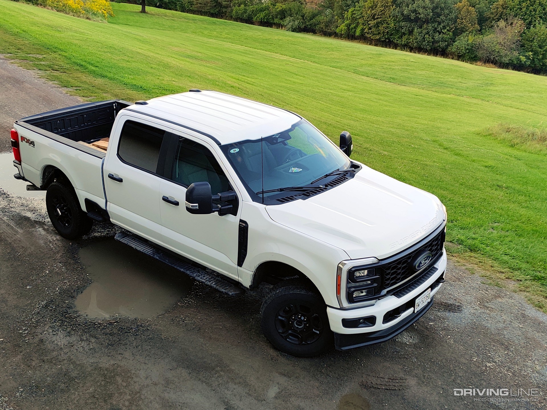 2023 Ford F-250 XL front 3/4 from above