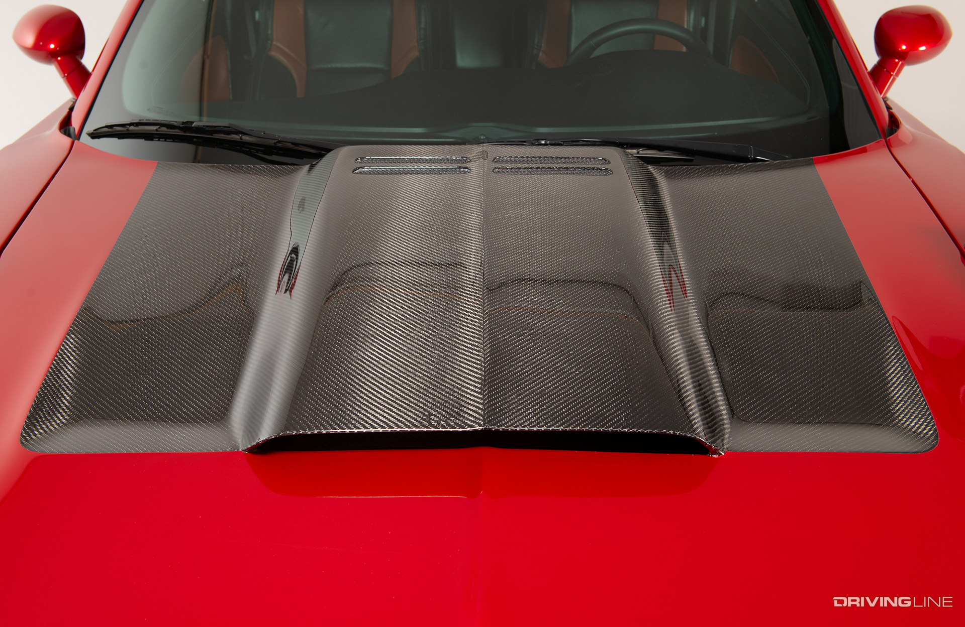 carbon fiber hood scoop detail on ExoMod D69 Daytona