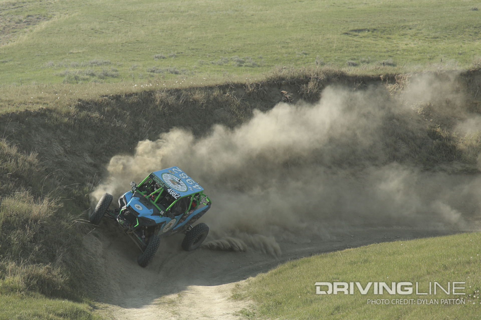 steep banked turn at 2023 Ultra4 Big Sky 200