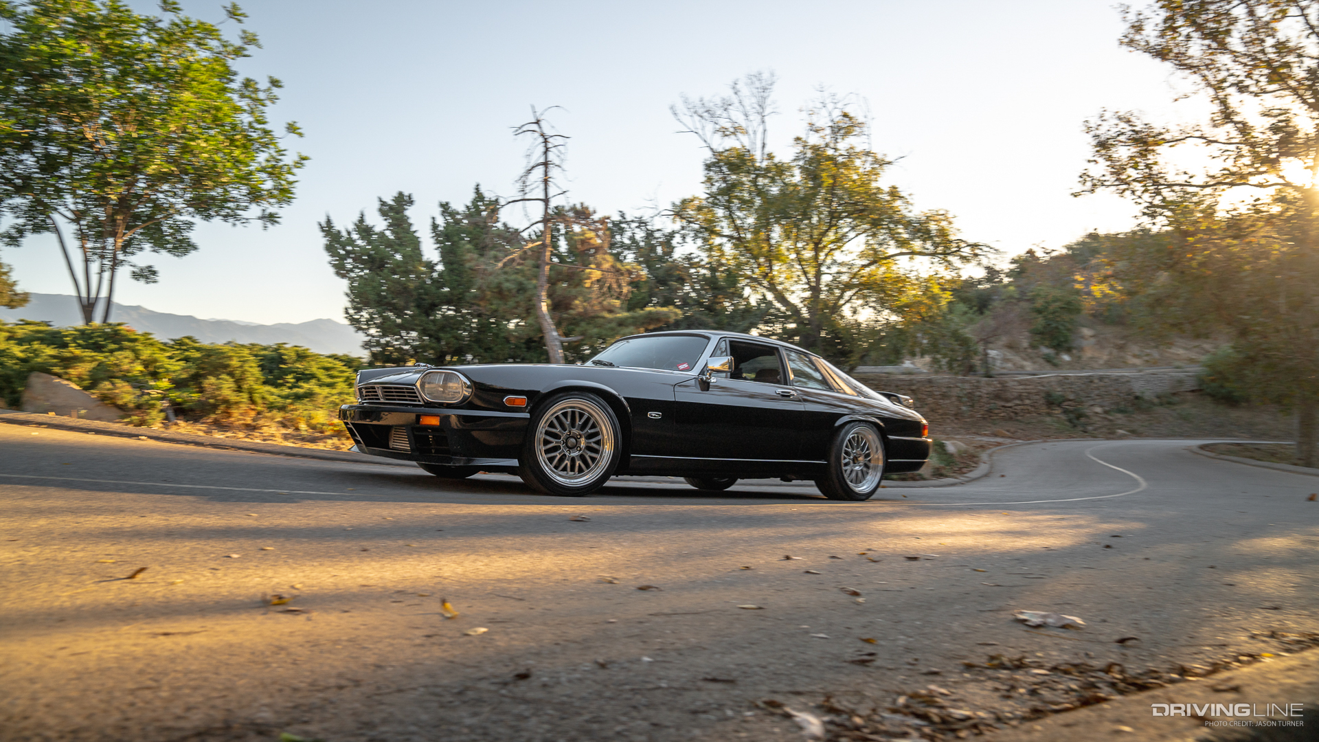 Jaguar XJ-S on Mountain Road