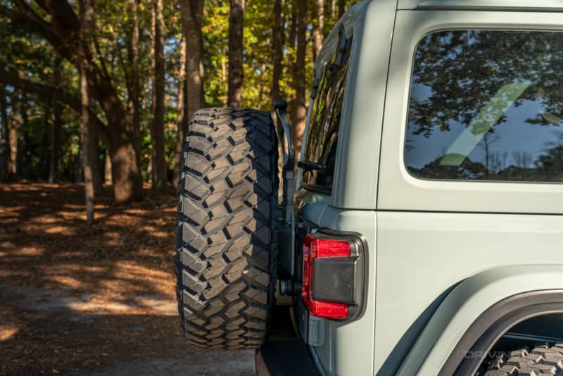 Jeep wrangler rubicon 392 38 spare tire nitto trail grappler side view
