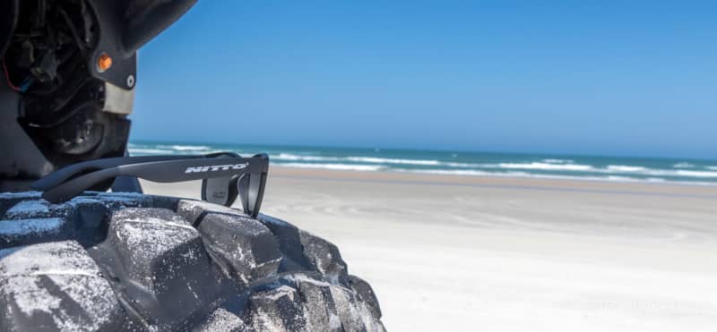 Nitto Sunglasses on Nitto Trail Grappler tire at daytona beach