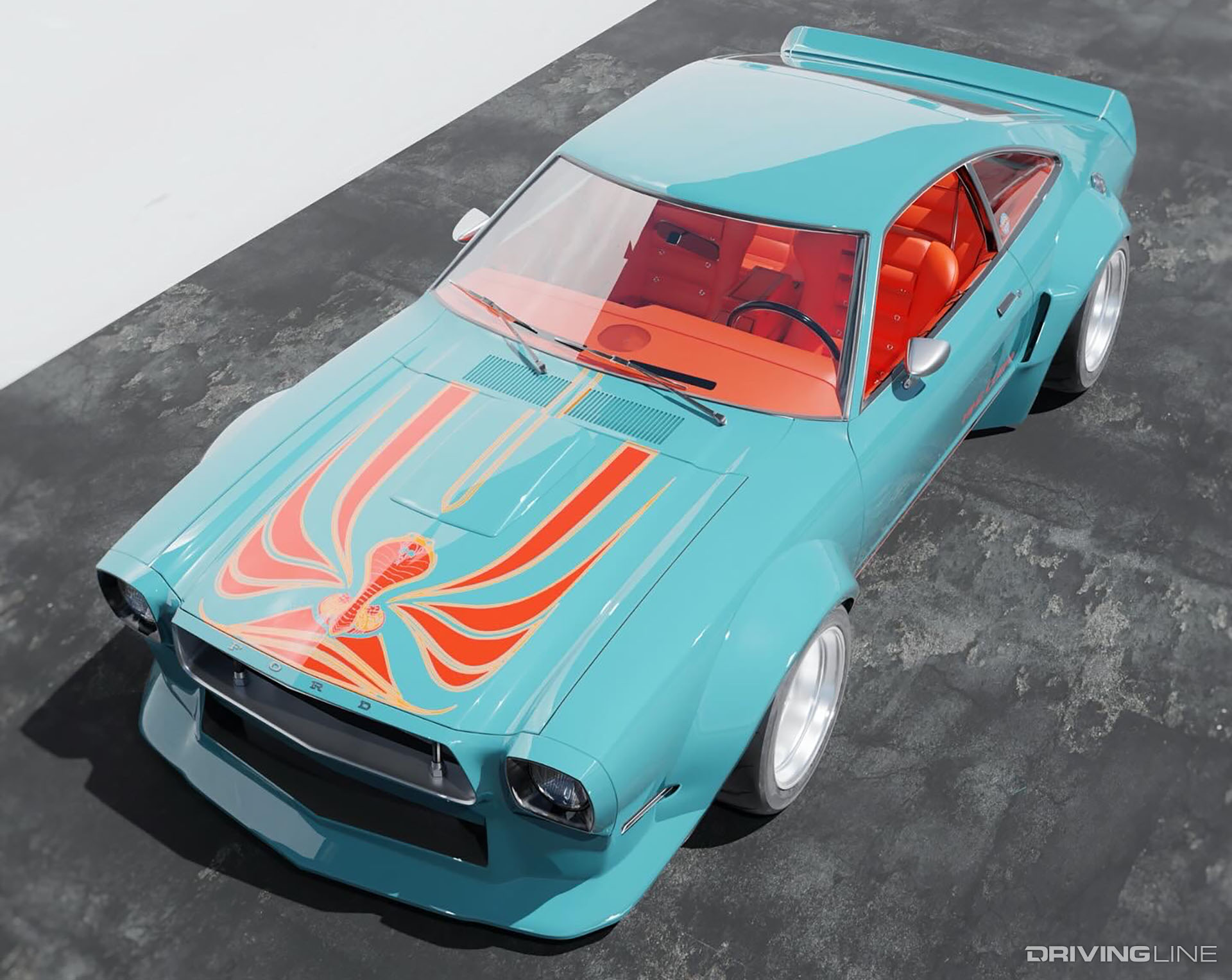 Ford Mustang II King Cobra Pro Touring Rendering