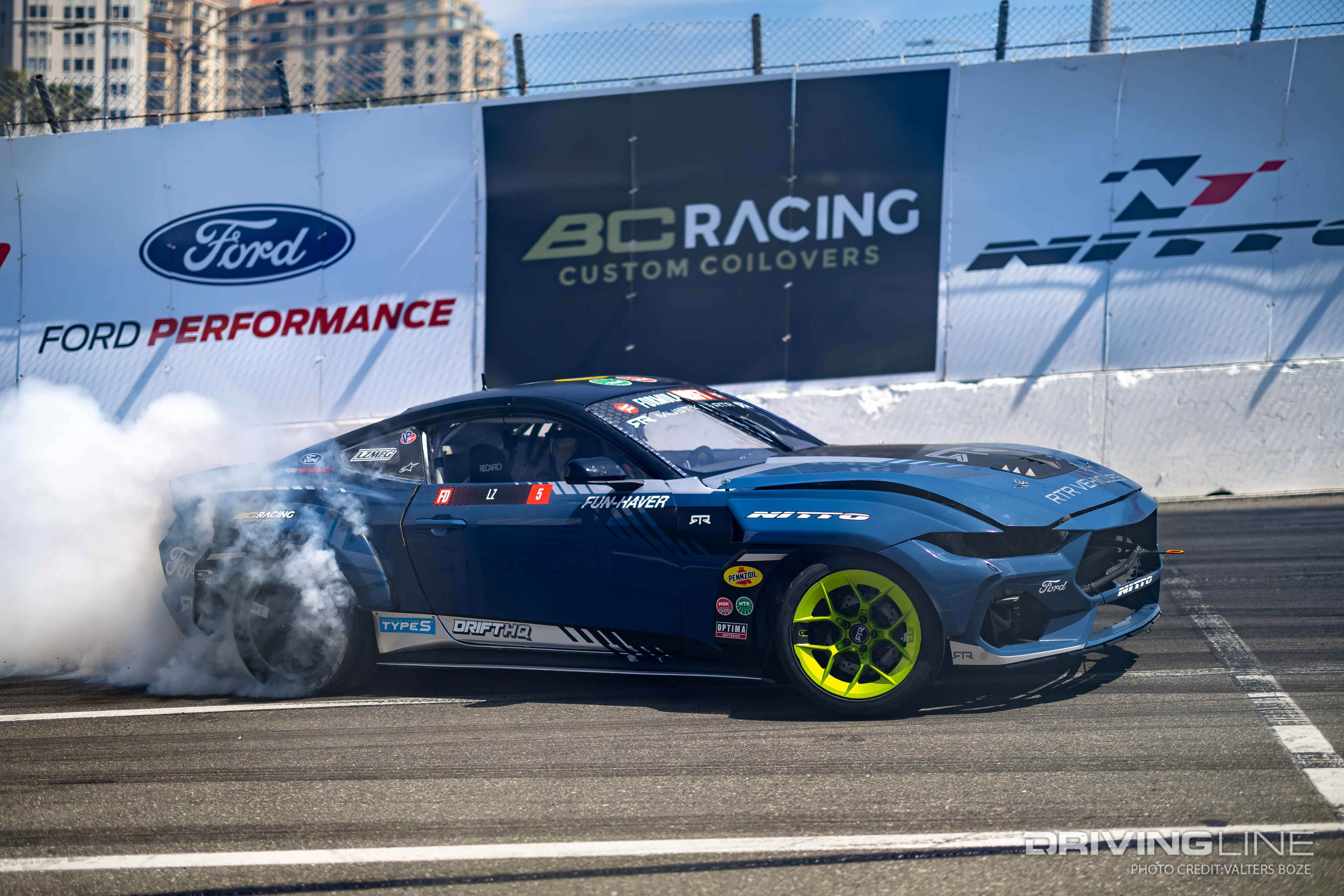 Adam LZ drifting at 2023 Formula Drift Long Beach