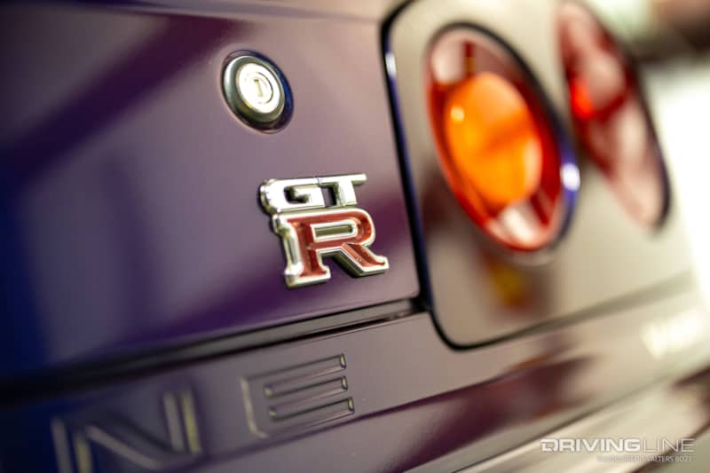 The rear GTR Badge and "dual round" taillights on the R34 Skyline chassis are considered to be iconic to many Japanese car enthusiasts