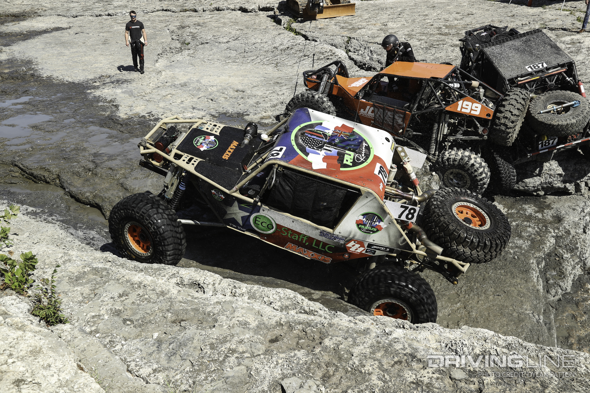 The waterfall got jammed up several times and became a place for lots of passing