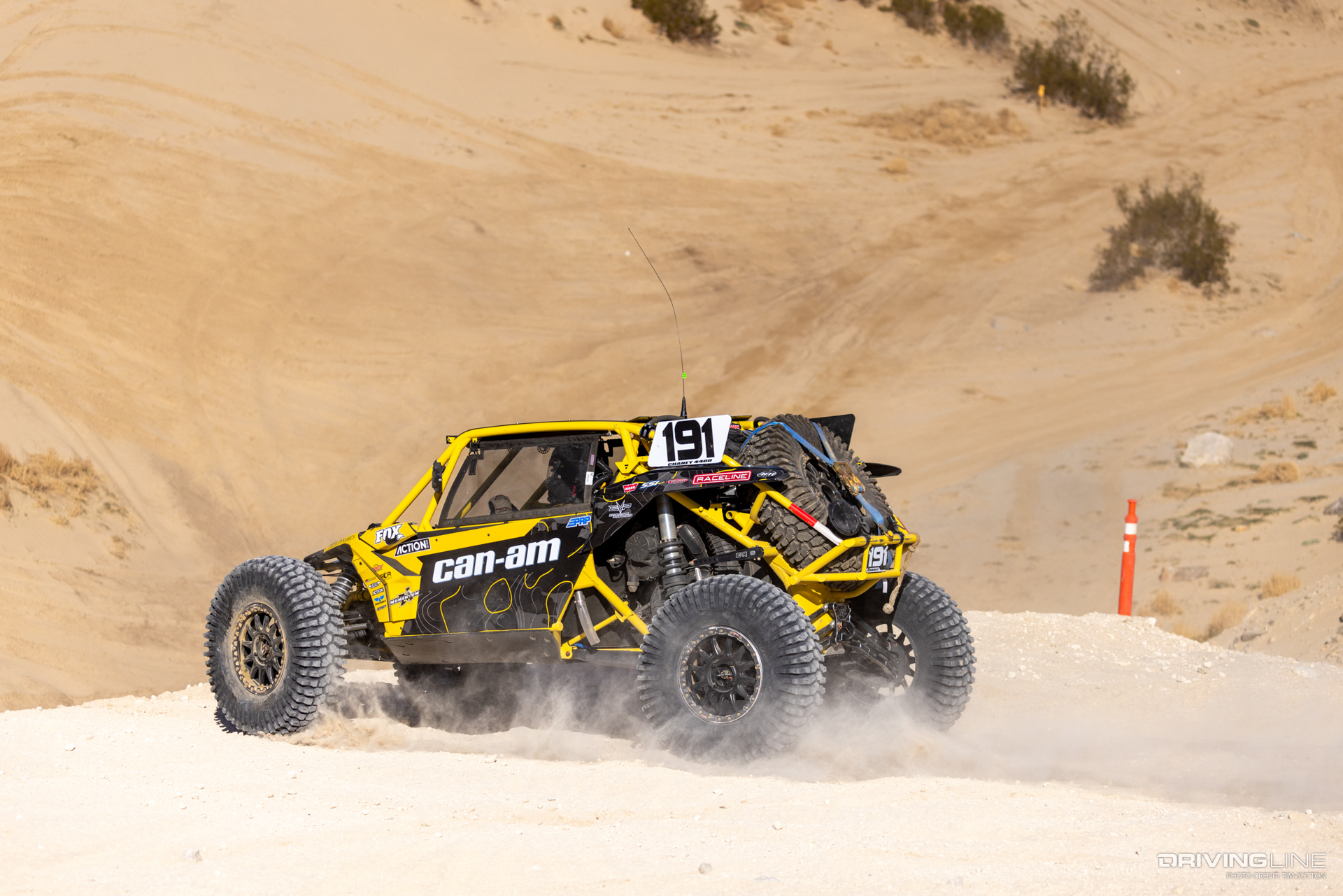 Kyle Cheney racing a Can Am UTV in the 2024 Nitto Race of Kings at the King of the Hammers off-road race