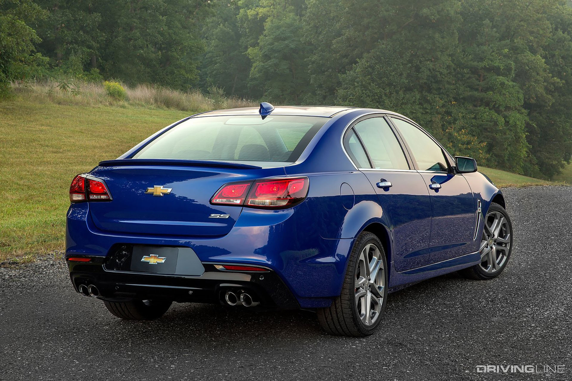 Chevy SS Blue Rear View
