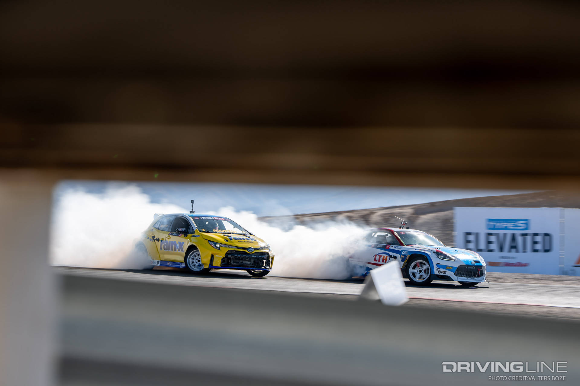 Ryan Tuerck tandem drifting against Castro at 2023 Formula Drift Utah