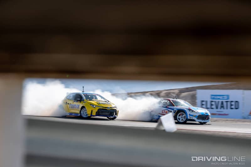 Ryan Tuerck tandem drifting against Castro at 2023 Formula Drift Utah