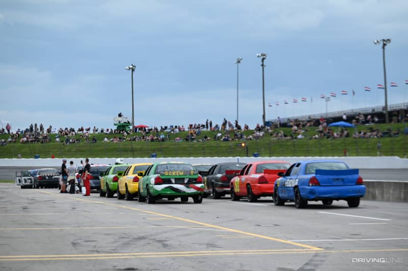 Crown Vic Race Cars at Freedom Factory