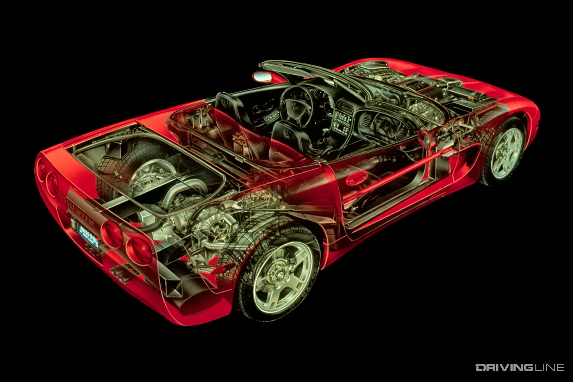 C5 Corvette Cut Away Illustration