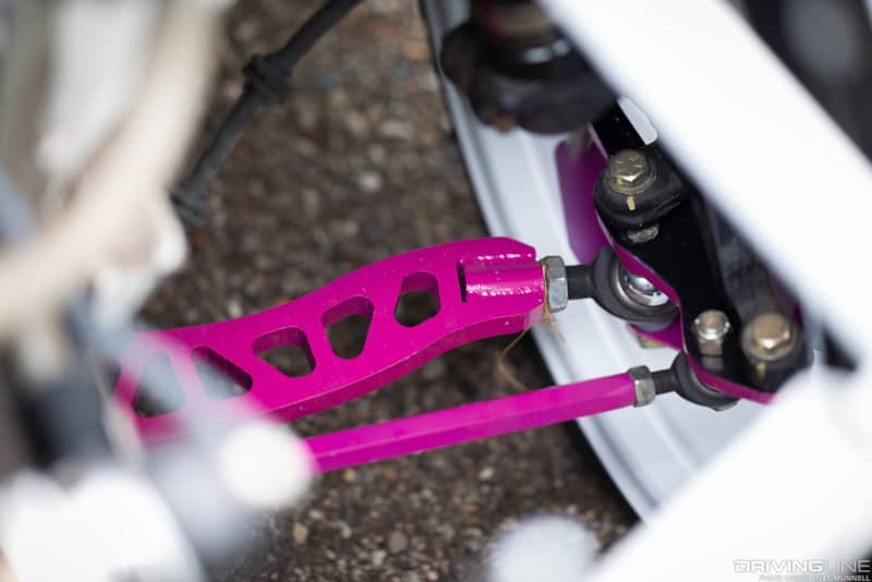 Front end steering components on a drift modded E46