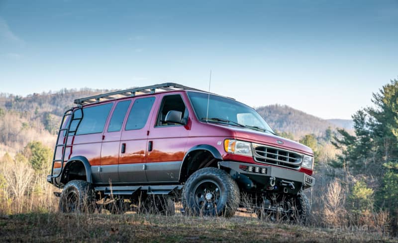 2000 Ford E-350 4x4 van Ujoint Offroad 35 Nitto Recon Grapplers off-road