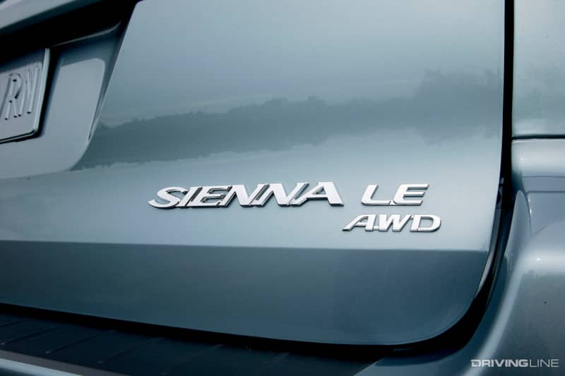 Toyota Sienna AWD Badge