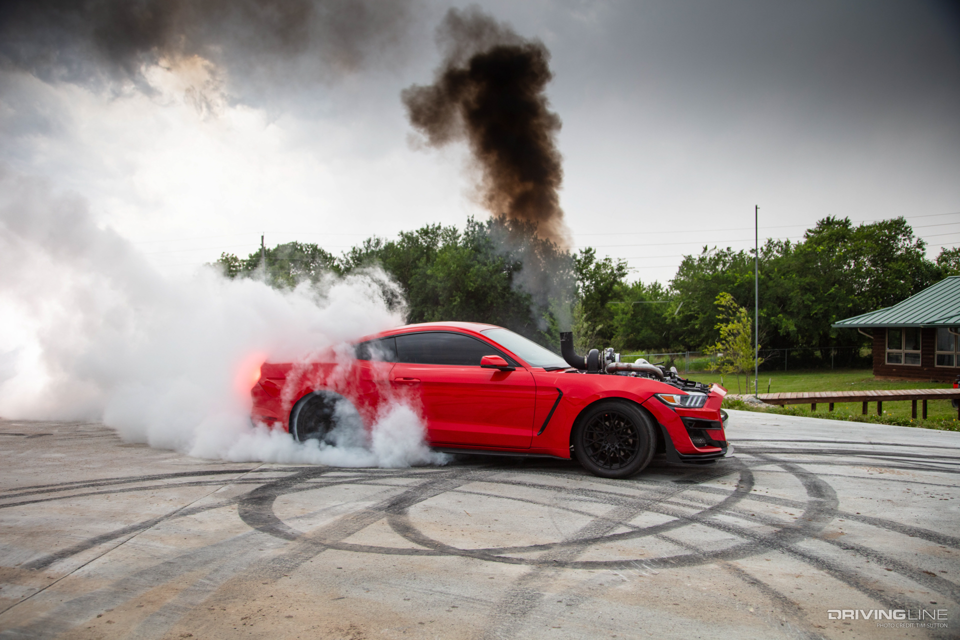 Smokestang Diesel swapped Mustang