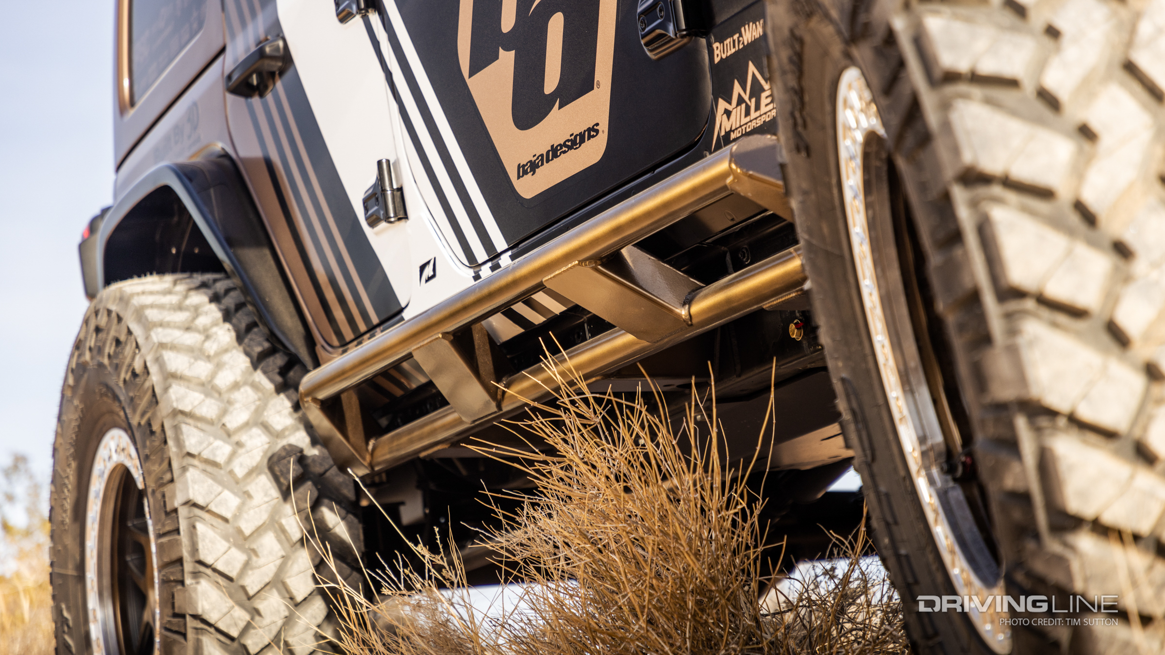 Under door Side armor on Built2wander Jeep Wrangler Rubicon 392 Build