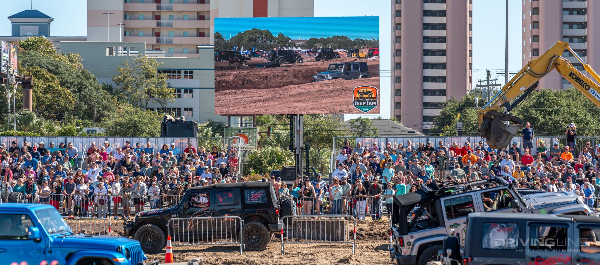 Myrtle Beach Jeep Jam jumbotron off-road course