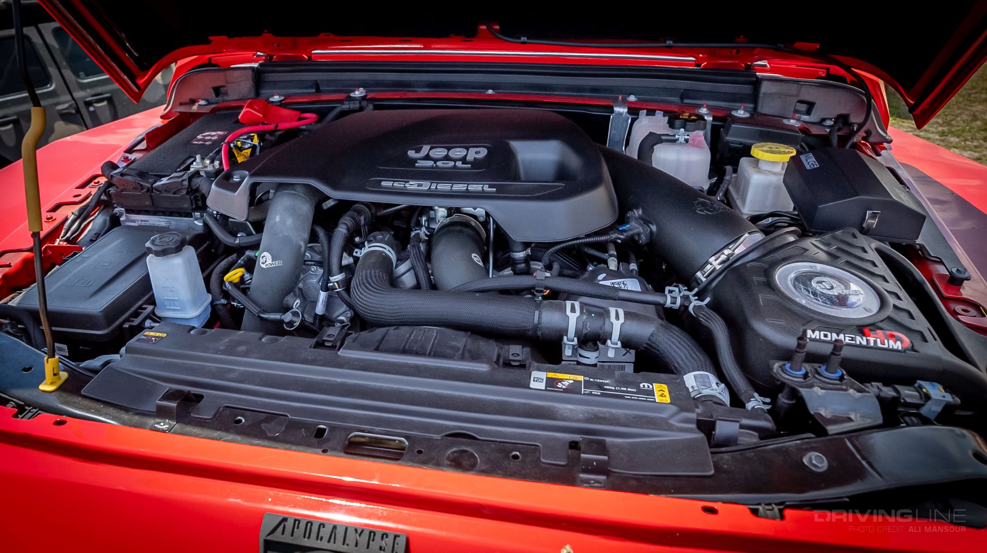 Jeep Gladiator EcoDiesel engine top view