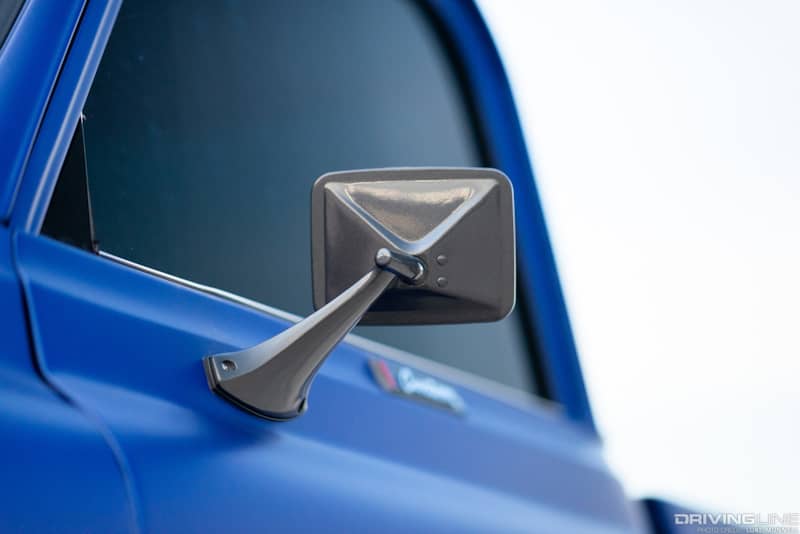 close up of chevy silverado custom mirror