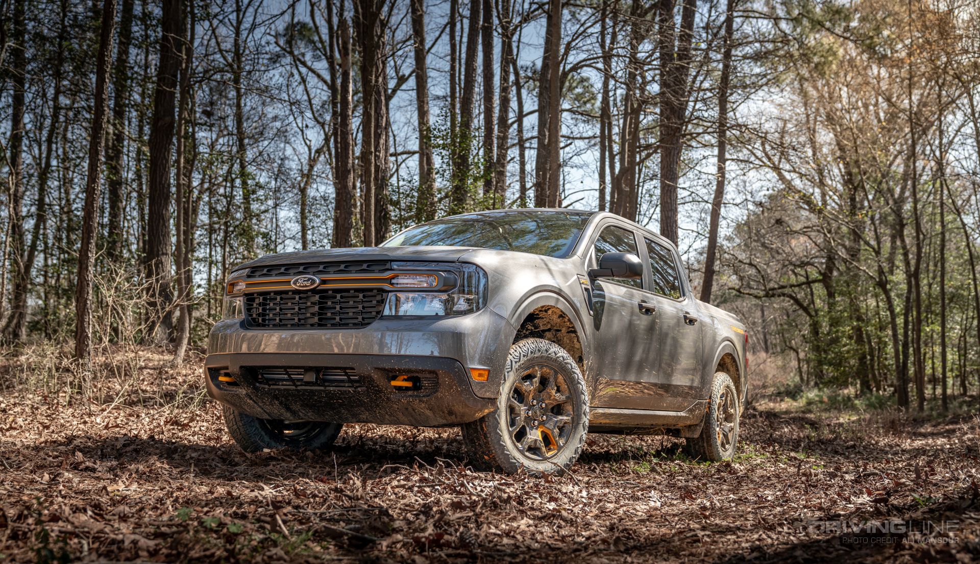 2024 Ford Maverick Tremor front 3/4 view off-road